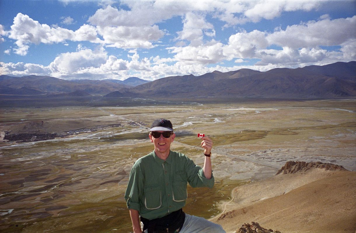 14 Jerome Ryan On Top Of Hill With Tingri And Tingri Plain Behind